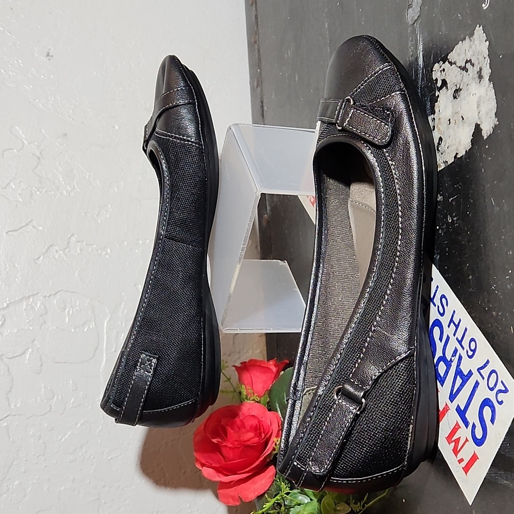 I COMFORT 8.5M Ballerina Black Leather Upper w Mesh Detail